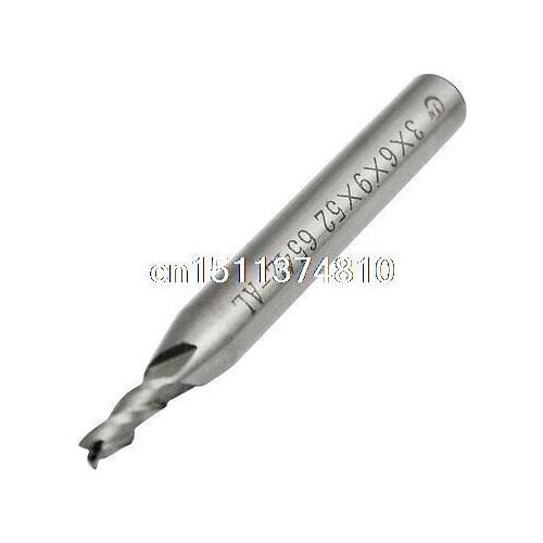 3mm Cutting Dia 9mm Depth 6mm Helical Groove End Mill Cutter