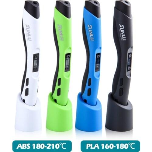 SUNLU SL-300 3D Printing Pen For PLA ABS Filament 1.75mm DIY 3d Pens With LED Screen Christmas Birthday Gift For Kids