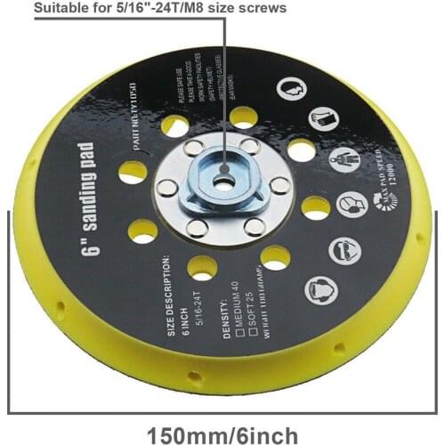 6 Inch 17 Holes Sander Backing Pad Compatible With Festool RO1 For BO6030 BO6040 Power Tool Accessories
