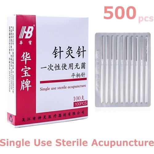 Sterile Acupuntura Needles 500 Asepsis Aluminum Foil packing fast shipping Disposable Acupuncture Needle
