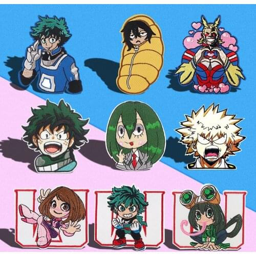 Japan animation Boy girl characters embroidery hero patch Iron On DIY T-shirt decoration college patches Clothing Accessories