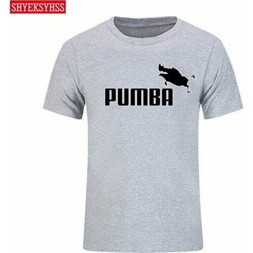 Funny Tshirt cute wild boar homme Pumba T shirt men women short-sleeved cotton tops cool T-shirt hip-hop jersey clothing tees