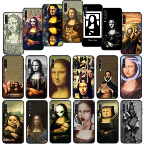 Funny Leonardo da Vinci Mona Lisa Soft Cover Case for Samsung Galaxy A11 A21 A21S A41 A51 A71 A81 A91 M11 M21 M31 M31S