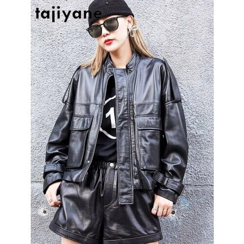 Genuine Jacket Leather Woman Short Sheepskin Coat Female Casual Jackets for Women Spring 2021 Jaqueta Feminina Pph4890