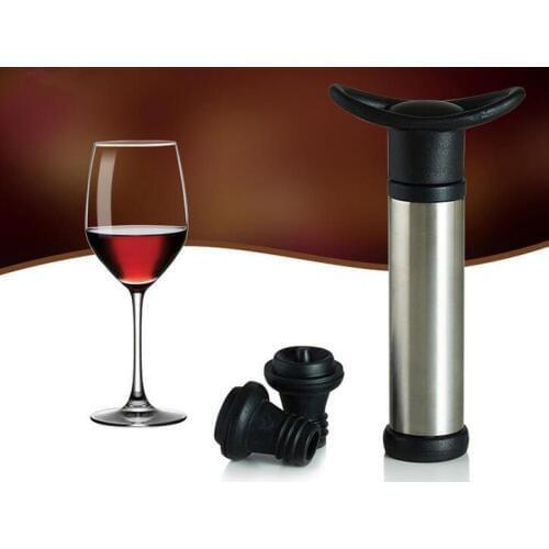 1SET Vacuum Wine Saver Pump Wine Preserver with 2 Vacuum Bottle Stoppers Top Grade Wine Accessories Bar Tools OK 0376