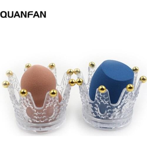 1pcs Beauty Egg Drying Stand Crown Shape Holder 1pcs Sponge Makeup Puff Holder Beauty Egg Rack Powder Puff Blender Storage Rack