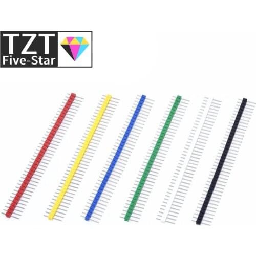 10pcs 40 Pin 1x40 Single Row Male 2.54 Breakable Pin Header Connector Strip