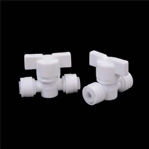 2 Pcs/lot Plastic 1/4" OD Tube Tee Type PE Pipe Fitting Hose Quick Connector Aquarium RO Water Filter Reverse Osmosis System