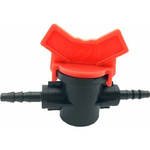 2 Pcs Close 4/7 Hose Valve G1 / 4 "micro-irrigation Pipe Valve Slotted Barbed Plastic Valves For Garden Irrigation