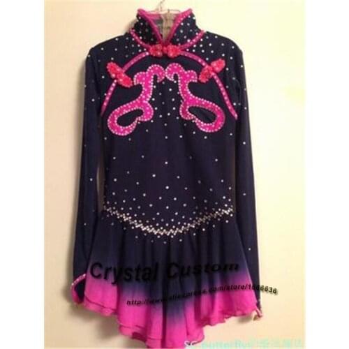 2016 Girls Figure Skating Dresses Fashion New Brand Vogue Figure Skating Competition Dress Customized DR3120