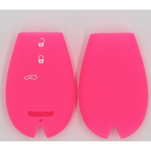3PC Silicone Car Key Cover Case For Chrysler For Jeep Commende For Dodge Durango Ram Grand Caravan Case For Keys Holder Shell