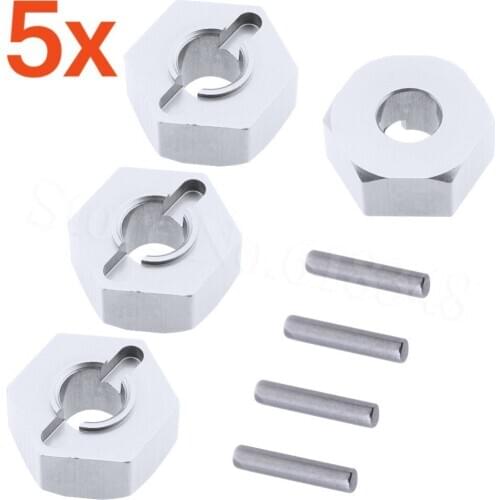 5Sets Aluminum Wheel Hex Mount W/Pins 4P For RC HSP 180007 (18019) Pangolin 94180 Spare Parts For 1/10 RC Rock Crawler