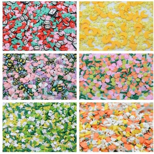 50g Mixed Polymer Clay Slices Fake Sprinkles For Slime Filling Resin Epoxy DIY Shaker Filler Christmas Halloween Accessories