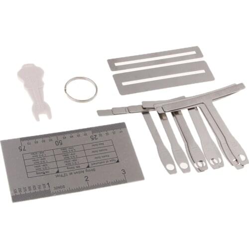 9 Understring Radius Gauge with 2 Protector Guards 1 Pin Puller Guitar Setup Tool, Durable