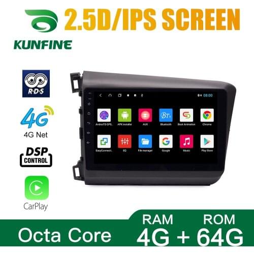 Car Stereo for Honda Civic 2012-2015 Octa Core Android 10.0 Car DVD GPS Navigation Player Deckless Radio Headunit Wifi
