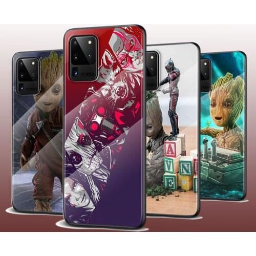 Tempered Glass Cover Guardians of the Marvel For Samsung Galaxy S20 FE S10e S10 S9 S8 Ultra Plus Lite Plus 5G Phone Case