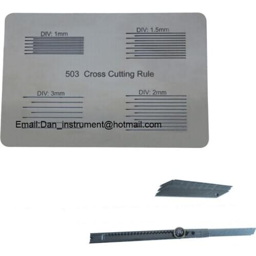 DHL/Fedex Free shipping cross cutting rule,cross cut guide adhesion tester ,cross cutting space 1mm,1.5mm,2mm,3mm