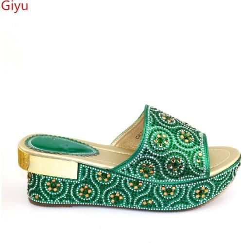 Doershow high quality African sandals for the party, beautiful ladies shoes with rhinestones!!SKU1-15