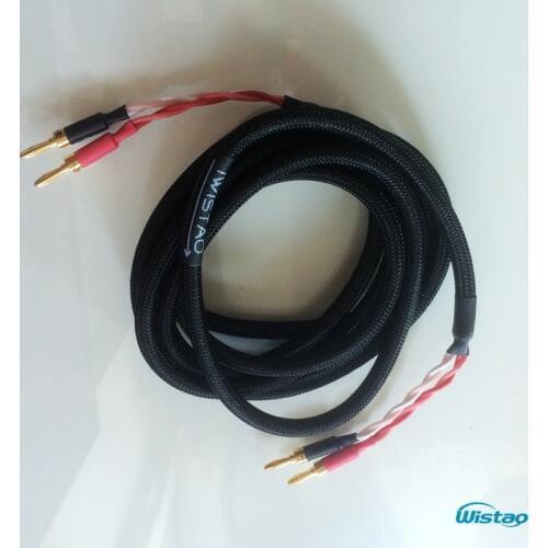 IWISTAO HIFI Speaker Cable for Music Surround Center Speaker With Japan origin Canare Cable American Budweiser Banana Plug DIY