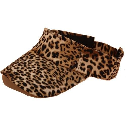 2020 Top empty hat Leopard Visors Men Women Outdoor Sport hat Summer peaked Cap Hat for Golf Hiking Tennis running Sunscreen cap