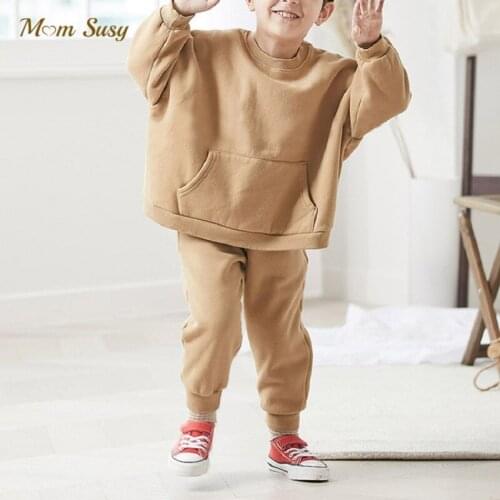 Baby Girl Boy Cotton Clothes Set Hoodie and Jogging 2pcs Infant Toddler Child Sport Set Loungewear Cotton Spring Autumn 1-7Y