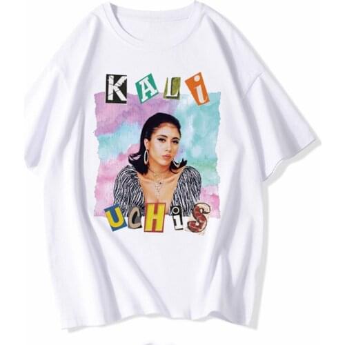 Summer Kali Uchis Tops Streetwear Print Women Tops T-shirt lady Casual Tops basis O-collar Short Sleeved T-shirt Girl,Drop Ship