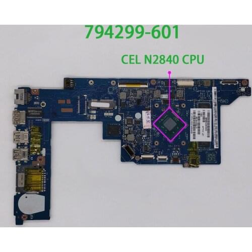 For HP Stream X360 11 11-P Series 794299-601 794299-501 794299-001 APT10 LA-C021P CelN2840 2GB 32GeMMC Laptop Motherboard Tested