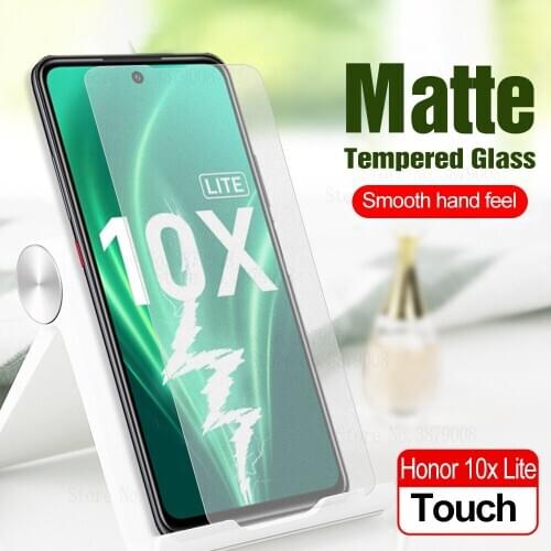 No Fingerprint Matte Tempered Glass on for honor 10x lite honor10xlite 10 x 10x light Full Cover Screen Protector Frosted Glass