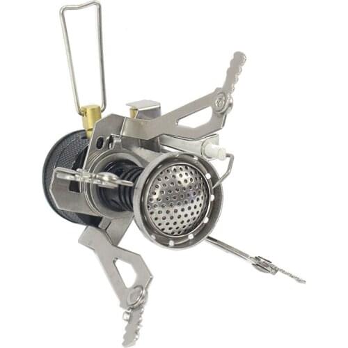 Mini Furnace Outdoor Camping Integrated Furnace with Electronic Ignition Furnace Ultra-Light Outdoor Furnace