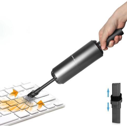 Upgraded Battery Operated Air Duster Keyboard Vacuum Blower 2 in1,Cordless, Portable, No Gas, Replaces Compressed Air Cans PC