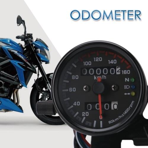 Motorcycle Odometer 2 in 1 Motorcycle LED Backlight Odometer & Tachometer Speedometer Gauge Universal Motorbike Odometer