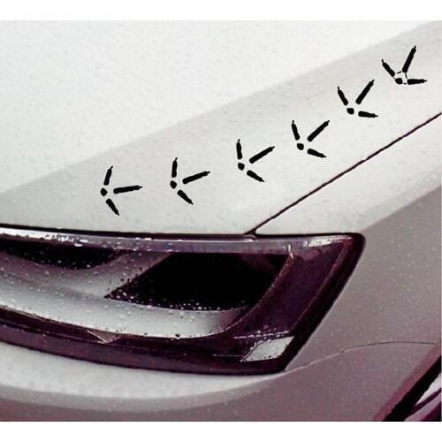 Turkey Track Hunting Vinyl Decals Car Decor , Animal Turkey Footprints Laptop Sticker For Apple Macbook Pro / Air Decoration