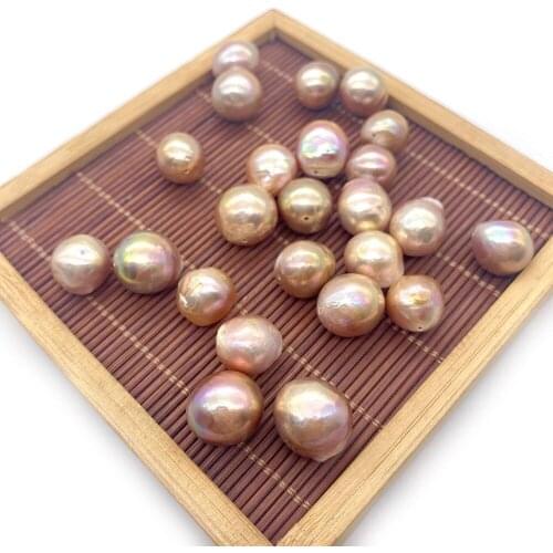 Irregular Round Beads Pearl Necklace Non-perforated Perforated Style Used In Jewelry Making DIY Elegant Charm Bracelet Necklace