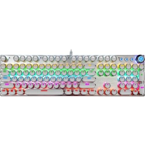 New Knob USB Mechanical Keyboard Retro Punk Wired Gaming Mechanical Keyboard