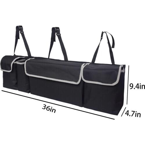 Car Back Seat Organizer with Pockets Backseat Organizer, Back Seat Storage Organizer for Truck Family Trip Travel Accessories