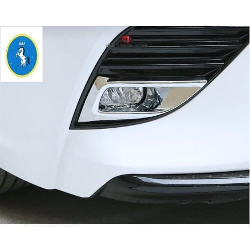 Front Foglight Fog Lights Lamp Frame Cover Trim 2 Pcs / Bright For Toyota Camry 2018 2019 2020 2021 ABS Auto Accessory