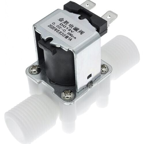 Plastic DC 12V Electric Magnetic Water Control Valve Solenoid Valve Switch Normally Closed 1/2'' 0.02~0.8 Mpa