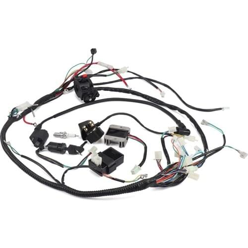 Full Wiring Harness Loom Ignition Coil CDI For 150cc 200cc 250cc 300cc Zongshen Lifan ATV Quad Buggy Electric Start AC Engine
