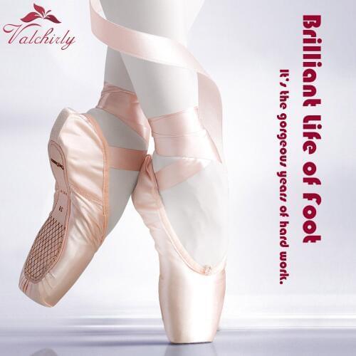 Ballet Pointe Dance Bandage Shoes Girl Woman Professional Dancing Use,Canvas/Satin Material