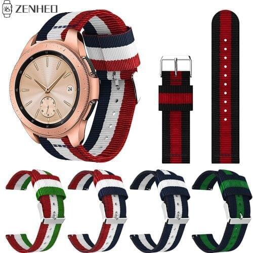 20mm Nylon Strap For Samsung Gear S2/Galaxy Watch 42mm Wristband For Samsung Galaxy Watch Active Smart Watch Band