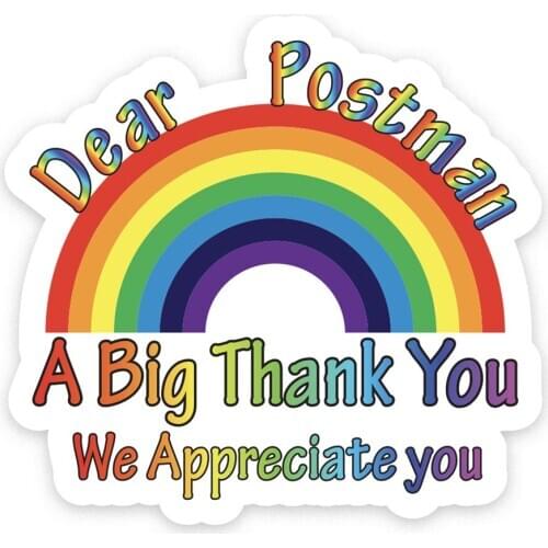 Thank You NHS Sticker Rainbow Appreciation Expression Window Wall Sticker Car Shop Home Decal
