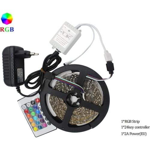 LED Strips Lights Bluetooth Luces Led RGB 5050 SMD 2835 Flexible Waterproof Tape Diode 5M 10M 15M DC 12V Remote Control+Adapter