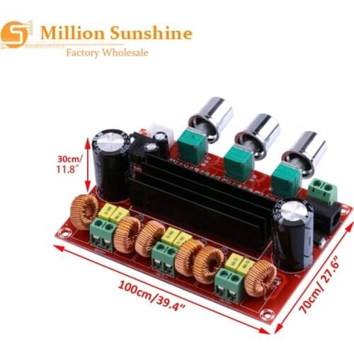 TPA3116 2.1 Digital Audio Amplifier Board TPA3116D2 Subwoofer Speaker Amplifiers DC12V-24V 2*50W+100W free shipping