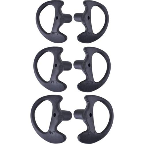 Universal Replacement Soft Silicone Open Ear Insert Earmould for Two Way Radio Coil Tube Audio Kits UV-5R UV-B6 BF-888S UV-B5 (l