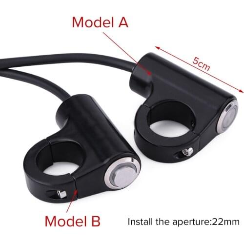 Universal 22mm Motorcycle Handlebar Mount Switch Push Button Headlight Brake Fog Lights ON/OFF Automatic Return Button