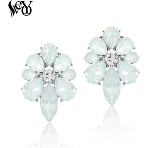 VEYO Stud Earrings for Women Snowflake Shining Round Acrylic Earrings Free Shipping Wholesale