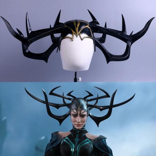 2017 Movie Thor 3 Hela PVC Cosplay Costumes Mask Legends Hela Masked Helmet Halloween Prop