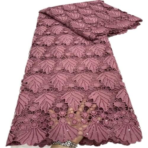 African Lace Fabric 2021 High Quality Guipure Lace Latest Nigeria Lace Fabrics French Cord Lace Fabric For Sewing DP-140