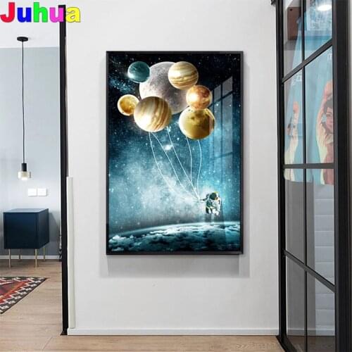 Astronaut Space Fantasy Planet Balloon diy Diamond Painting Mosaic 5D Full Square Round diamond Embroidery nordic decor