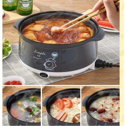 220V Household Electric Mini Multi Cooker Non-stick Hot Pot Cooking Pot For Cooking Frying Steaming EU/AU/UK/US High Quality